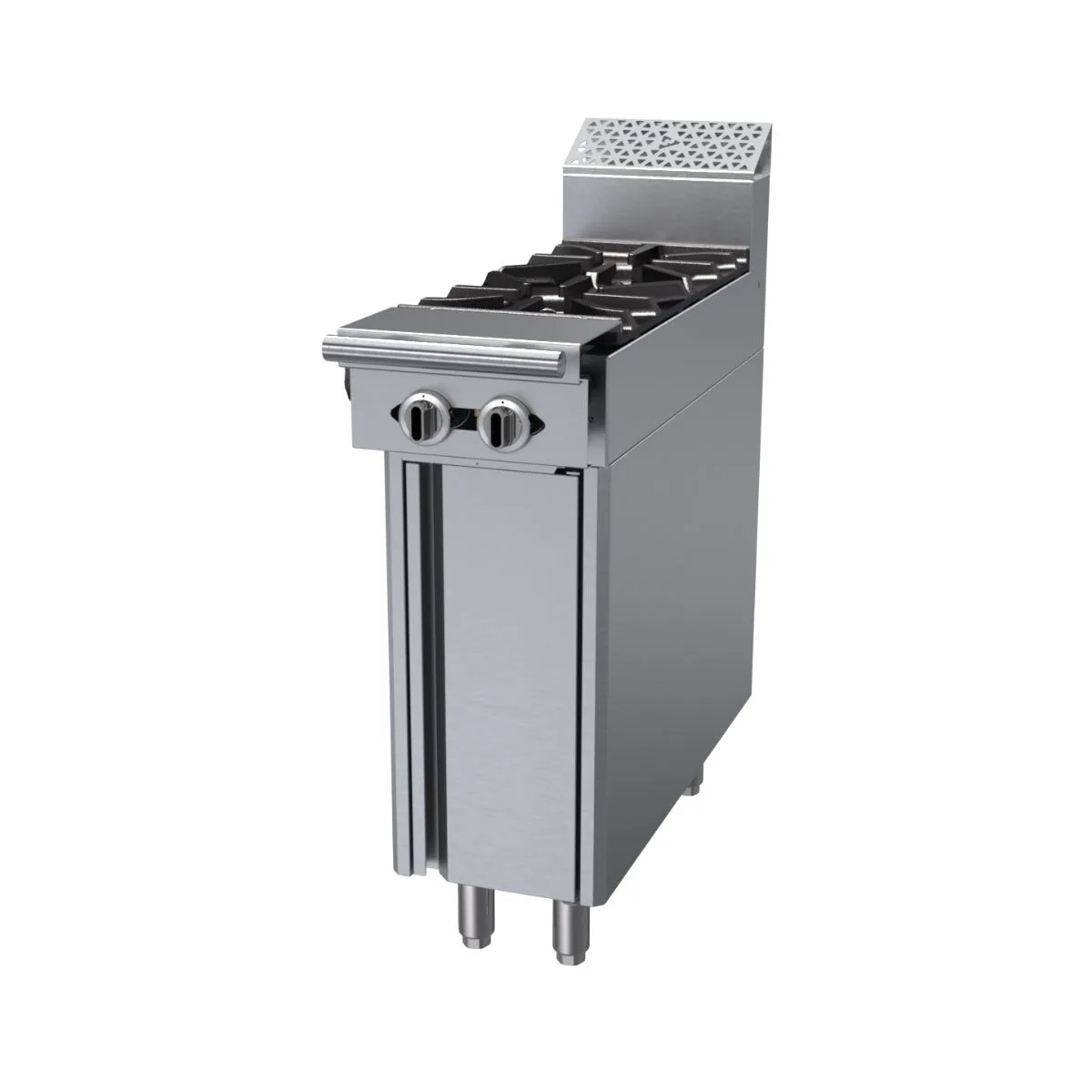 Garland US Range C12-6S 12" Gas Heavy Duty Range w/ (2) Open Burners, Cabinet Base, 70.000 BTU