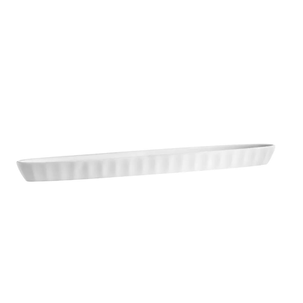 CAC China OLV-1 Oval Porcelain Bowl, 16" x 1.5" x 1.5", Super White, Dishwasher Safe - 1 Dozen