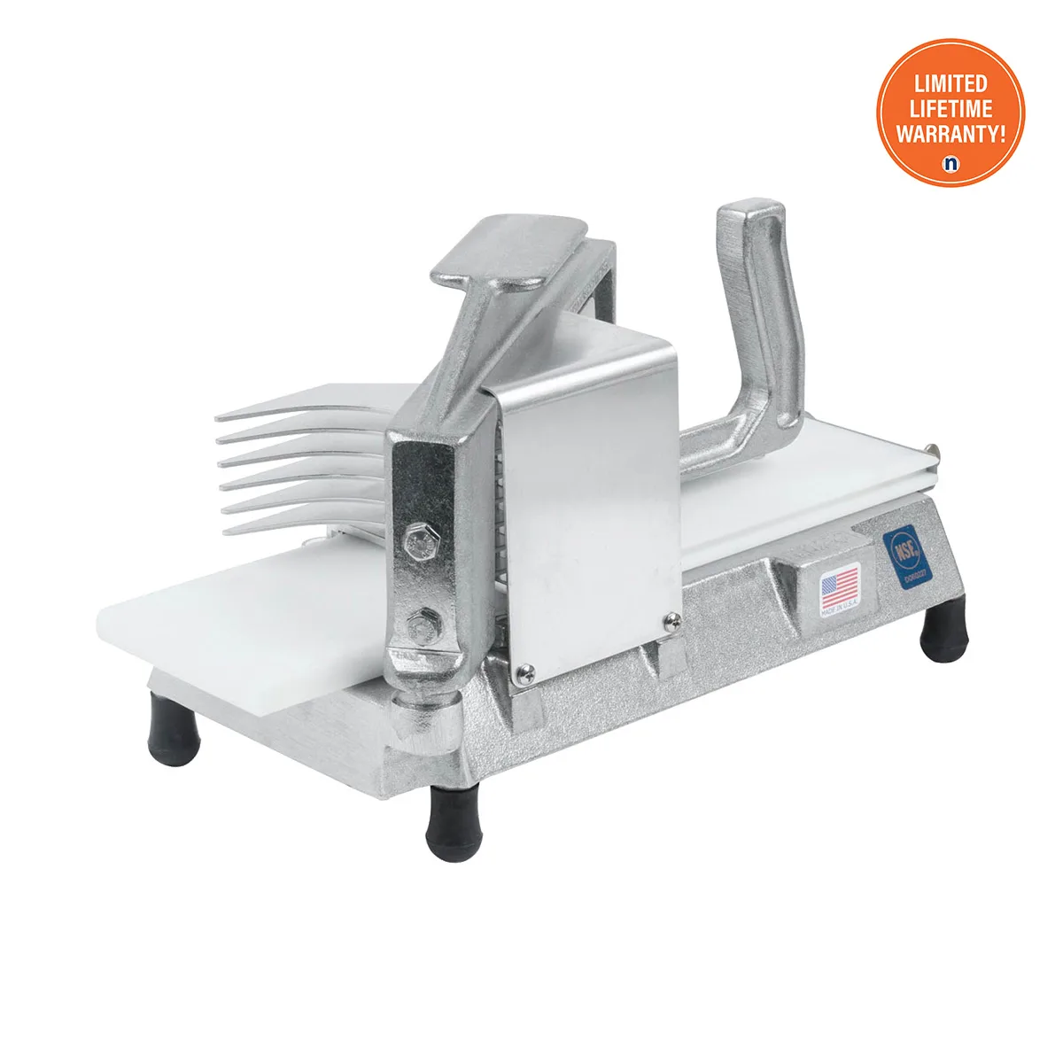 Nemco 55600-3 Tomato Slicer – 3/8" Straight Blade, 7-1/4"W x 15-1/4"D x 8-1/4"H, Cast Aluminum & Stainless Steel