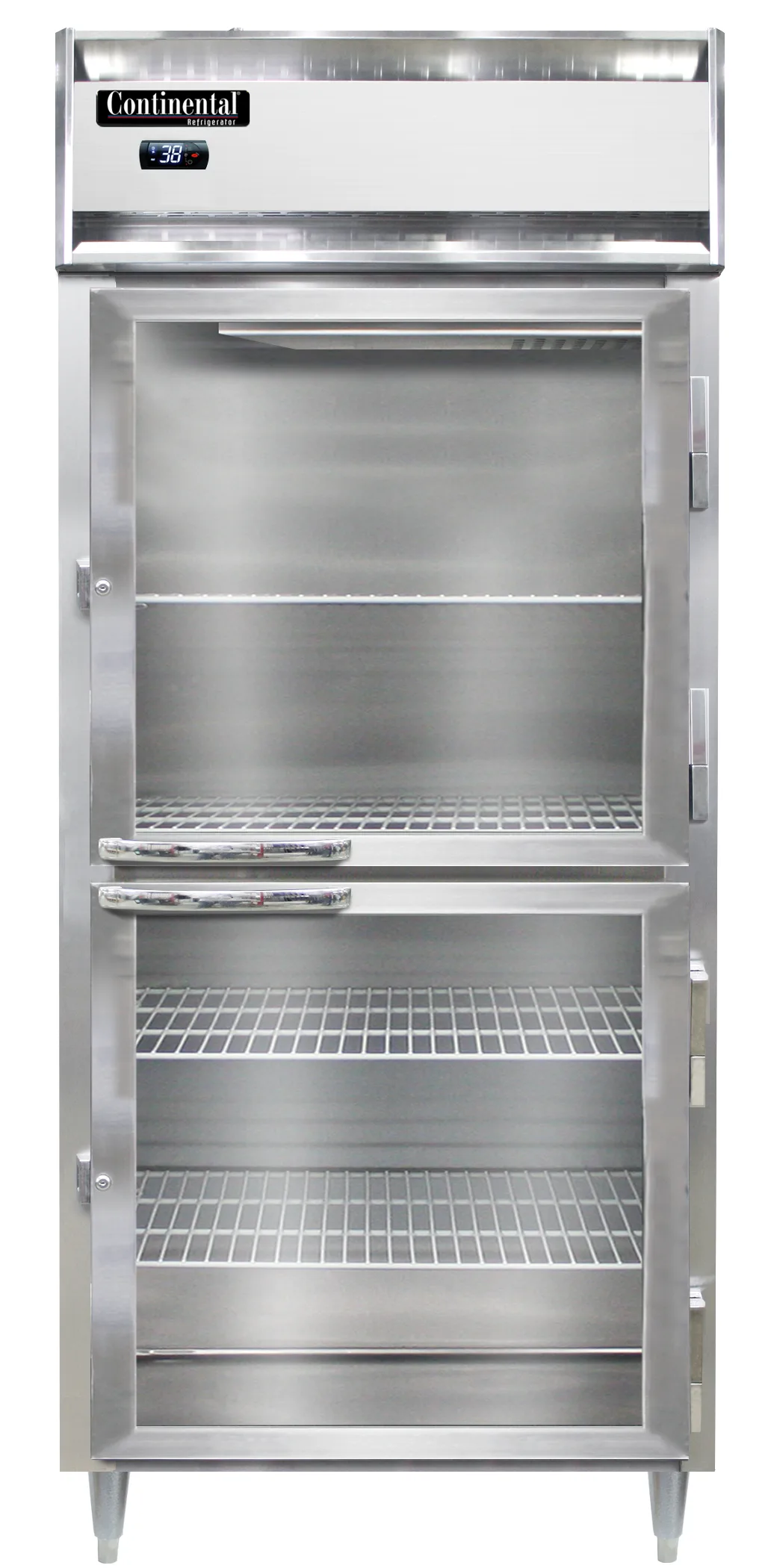 Continental Refrigerator D1RXNPTHD-GD-SD 36" 1-Section Pass-Thru Refrigerator, 32 cu. ft., Glass & Solid Door