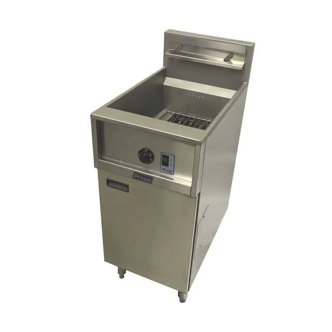Pitco E35 Full Pot Floor Model Electric Fryer w/ 35-lb., Thermostatic Controls, 2 Twin Baskets