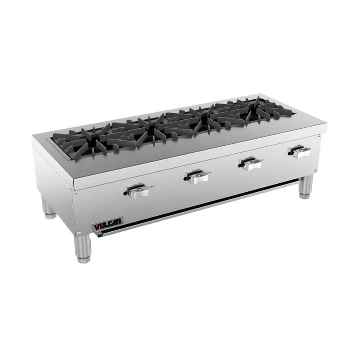 Vulcan VCRR36 36" Countertop Gas Hotplate with (4) Burners, Infinite Controls, 80.000 BTU