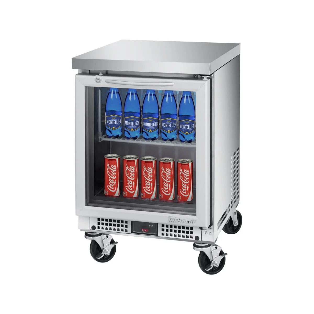 Turbo Air MUR-20SG-N6 20" 1-Section Undercounter Refrigerator w/ 1 Glass Door, 2.3 cu. ft.