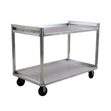 Lakeside PB2237 37" Aluminum 2-Shelf Correctional Utility Cart