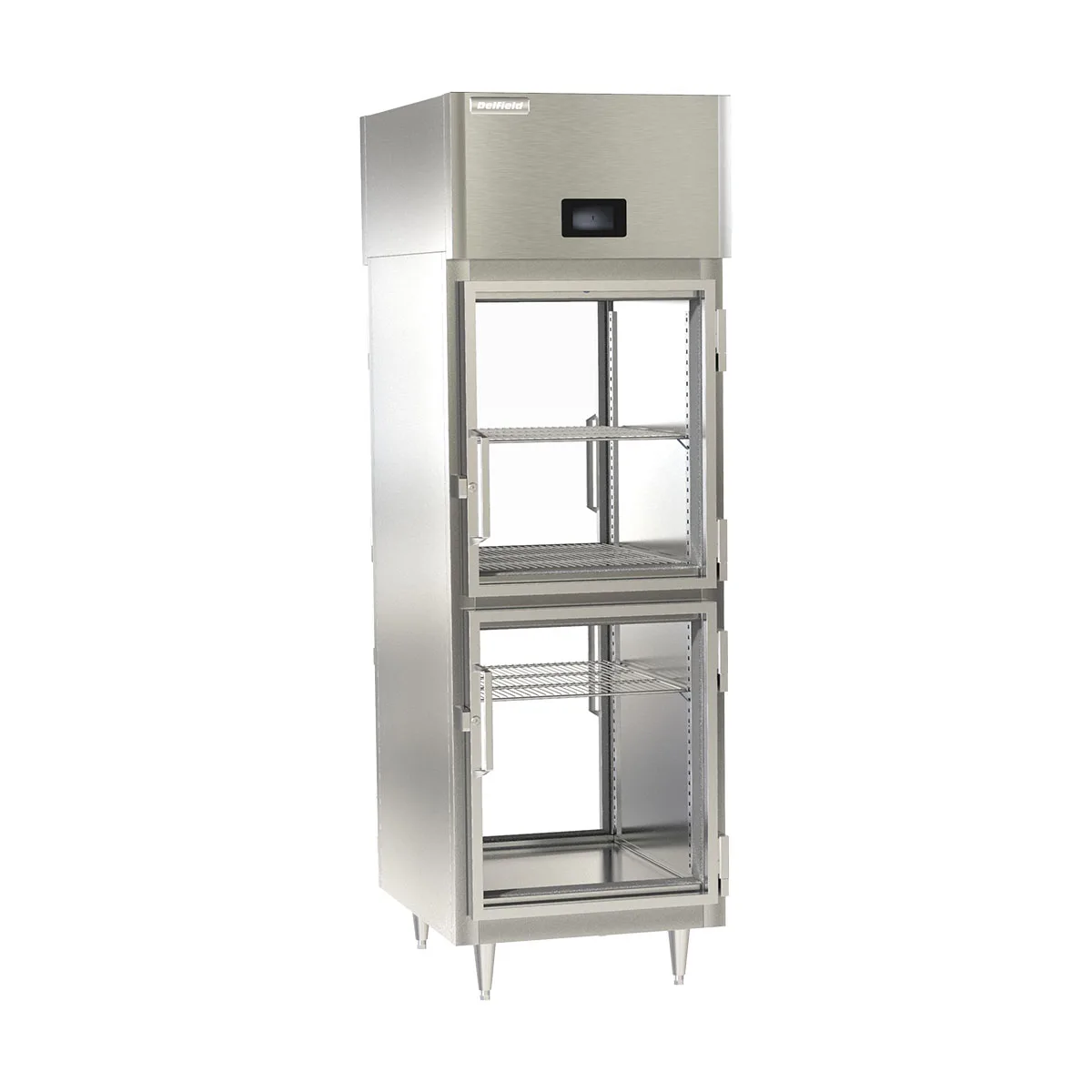 Delfield DSLRPT1-GH 35" 4-Glass Door Pass-Thru Refrigerator, 22.9 cu. ft., Top Mounted