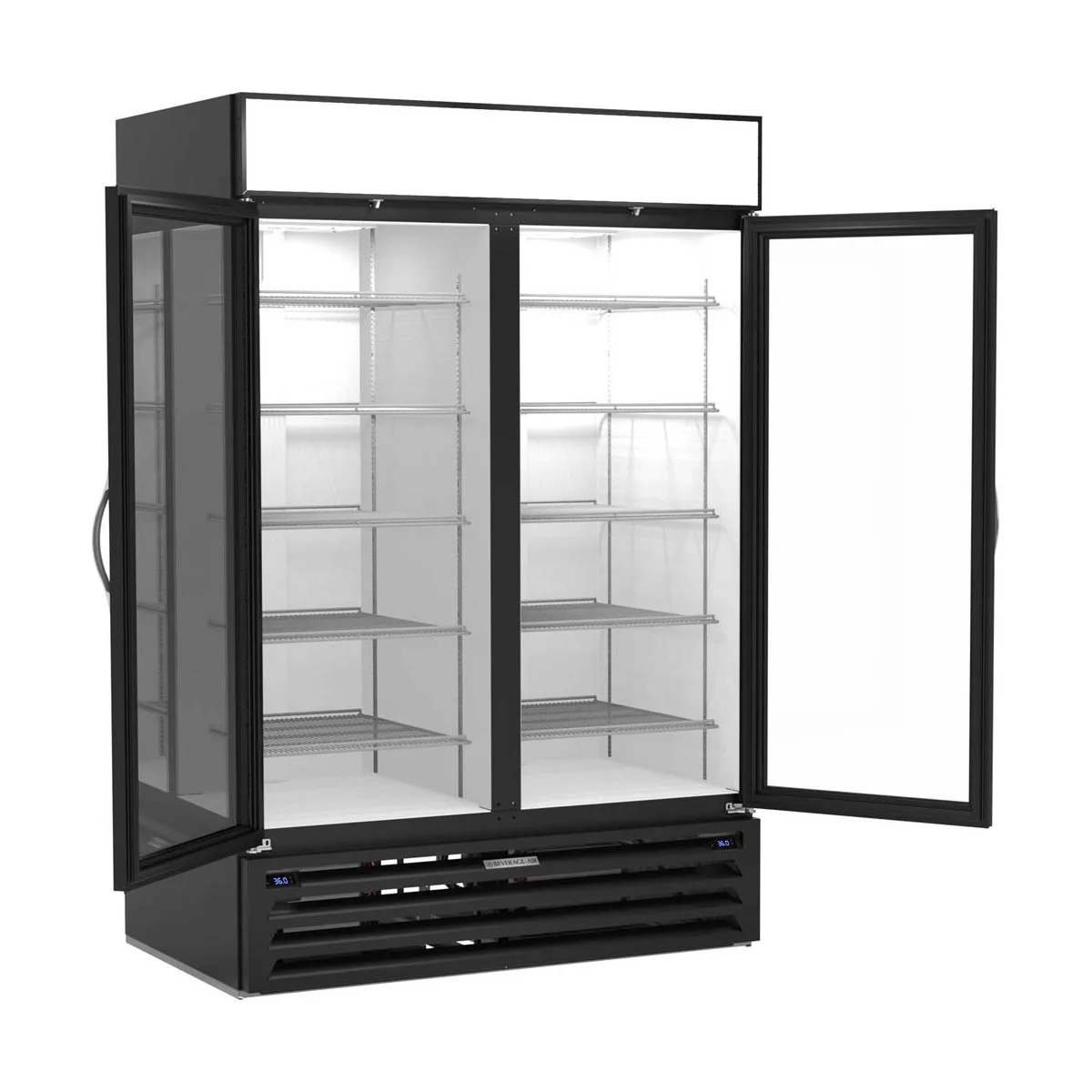 Beverage Air MMRR49HC-1-A-BW-WINE 52" Glass Door Wine Merchandiser, Dual Temperature, 100 Bottles