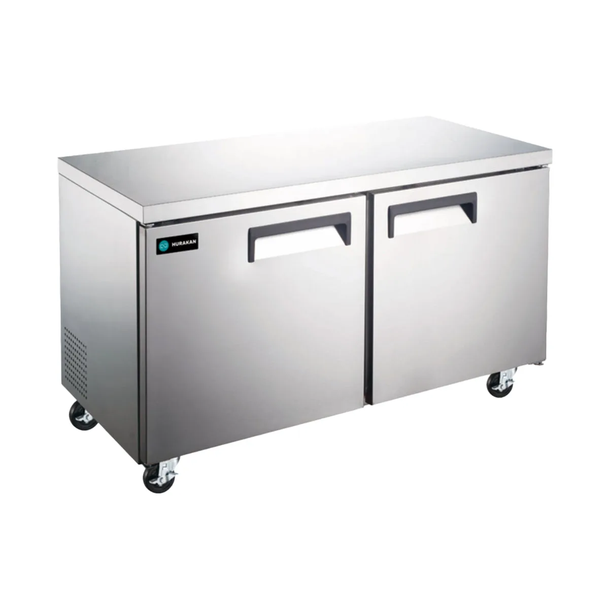Hurakan HKN-UC61R2S 60" 2-Door Undercounter Refrigerator, Stainless Steel, 17.2 cu. ft.