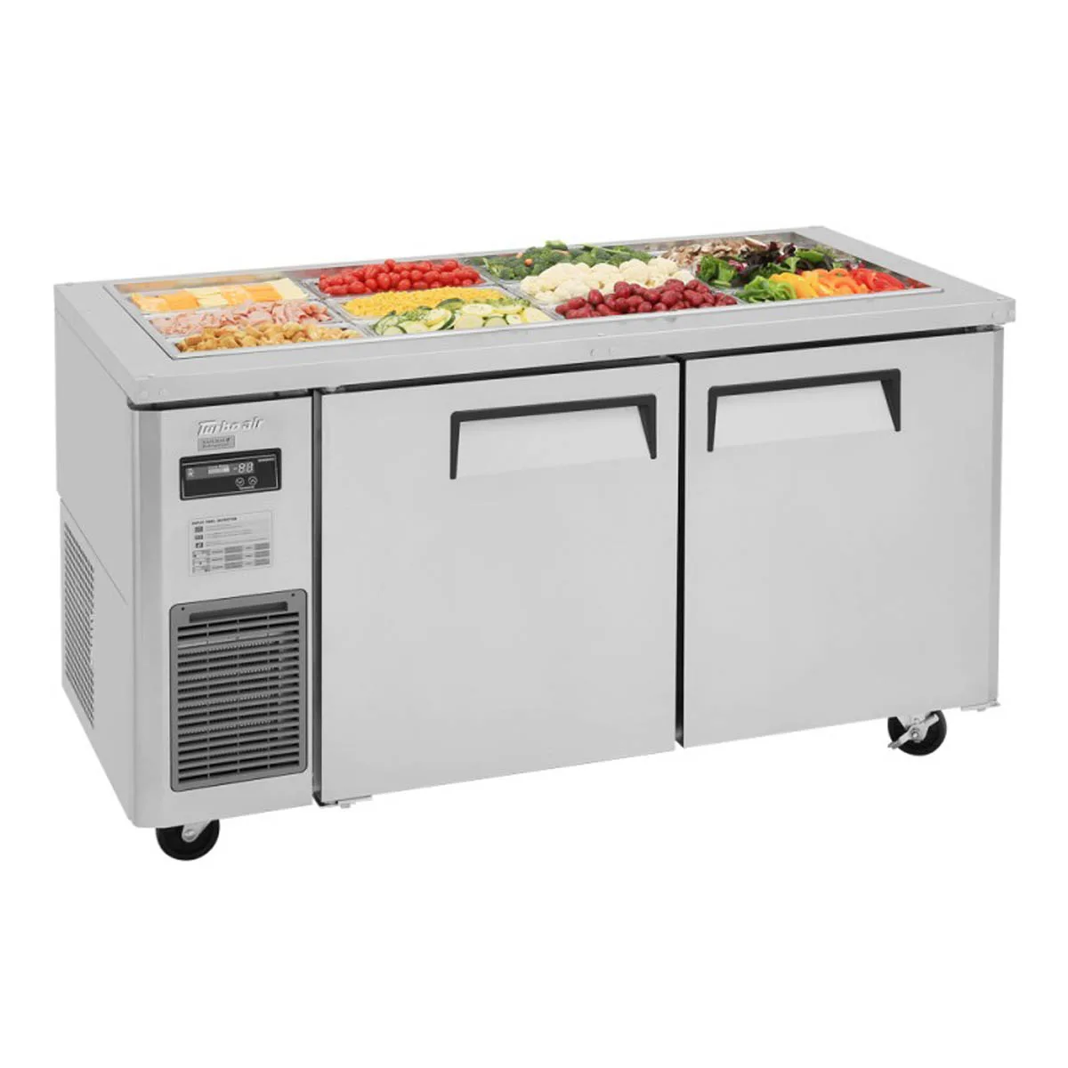 Turbo Air JBT-60-N 59" J Series Refrigerated Buffet Table, (2) Section, (12) Pan, 15.0 cu. ft.