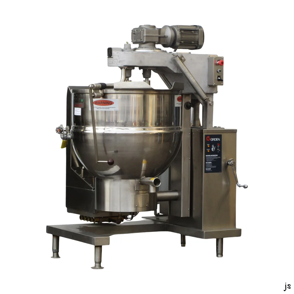 Groen DHT-60A,INA/2 60 Gallon Floor Tilting 2/3 Steam Jacketed Gas Kettle Mixer, 150.000 BTU