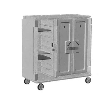 Cambro MDC1418T30615 Charcoal Gray 30 Tray Meal Delivery Cart w/ 3 Compartments