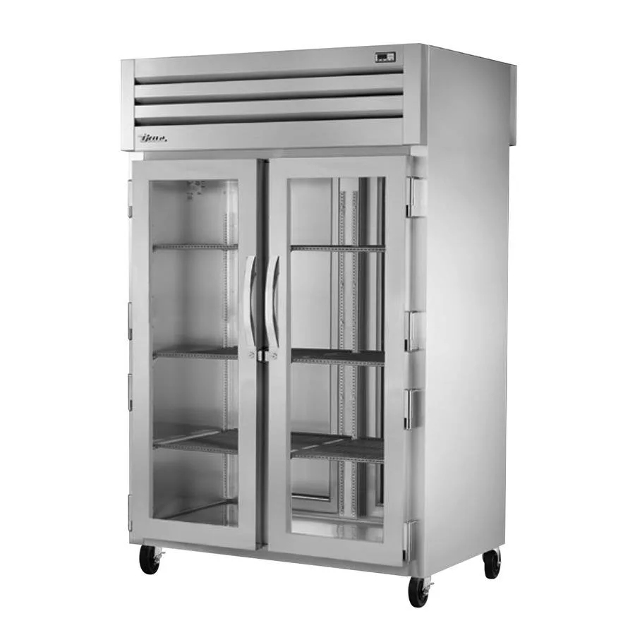 True STG2RPT-2G-2S-HC Pass-Thru 2 Section Glass Front / Solid Rear Swing Doors Refrigerator