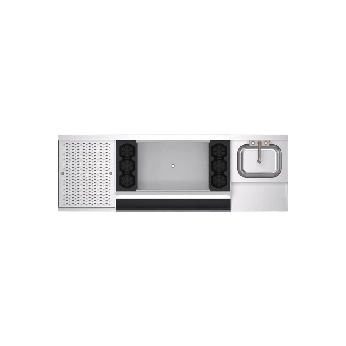 Krowne KR24-W72B-10 72" Blender Station Underbar Ice Bin/Cocktail Station w/ 10 Circuit - 110 lbs