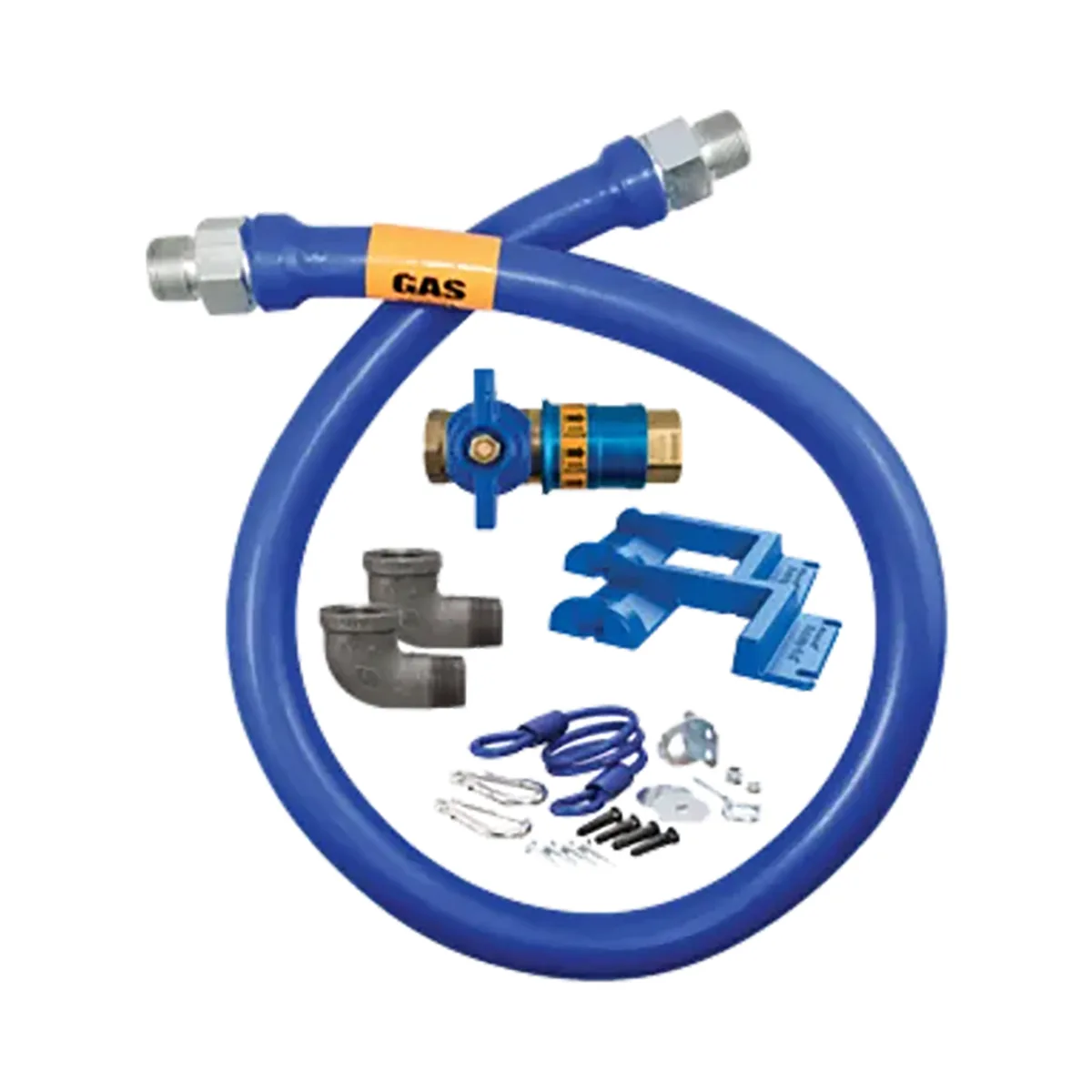 Dormont 16100KITCF48PS Deluxe Safety Quik 48" Gas Connector Kit w/ Two Elbows, Safety Set, 1" Dia.