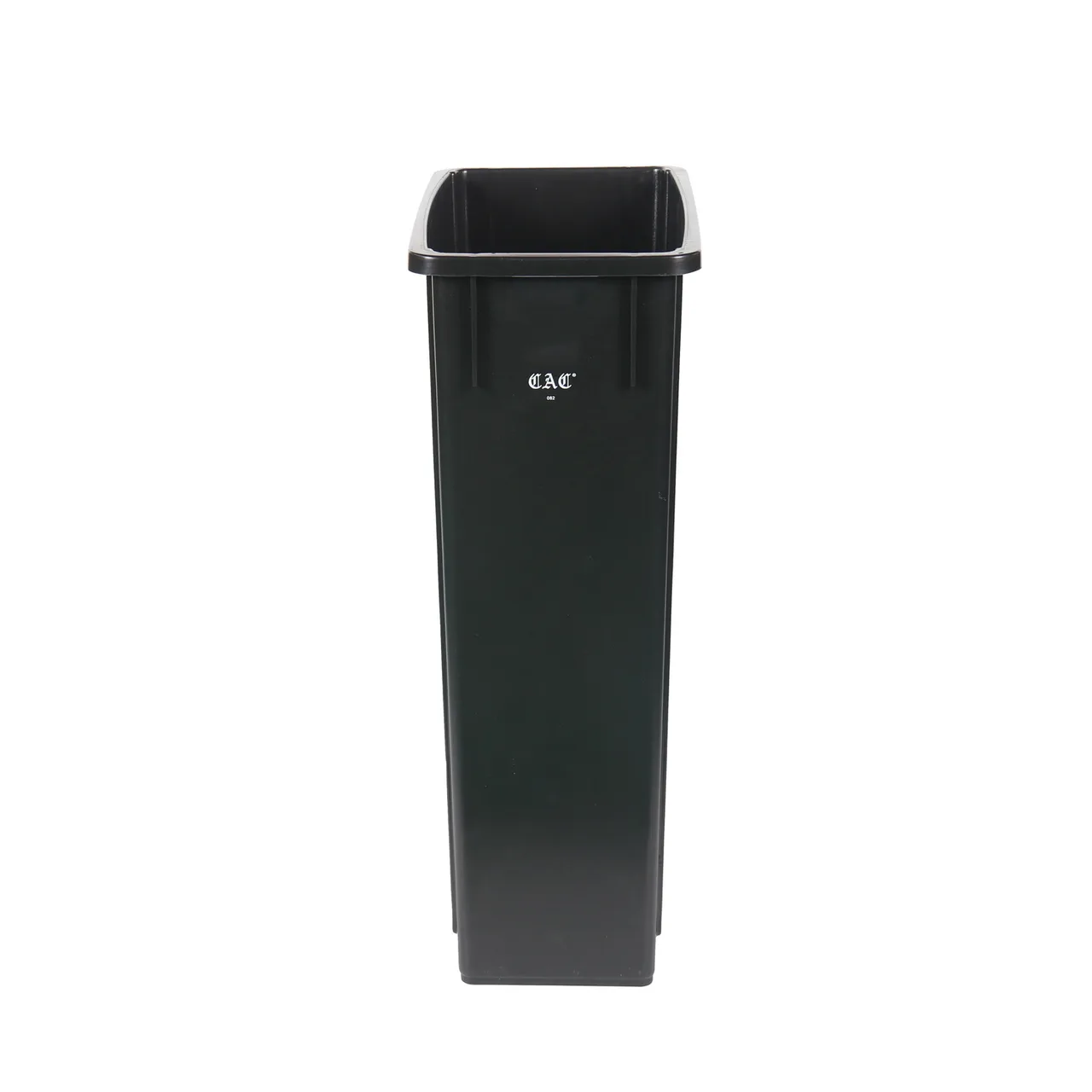 CAC China TCSL-23BK - 23 Gallon Slim Trash Can, 29" H x 20" W, Black Plastic, No Lid, Janitorial Use
