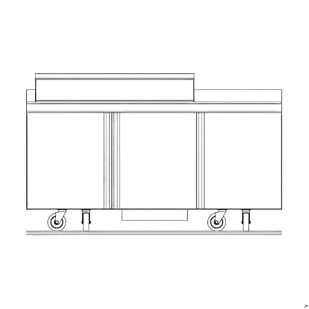 Delfield ST4472NP-18M 72" 3-Door Mega Top Sandwich and Salad Prep Table, 18 Pans, Stainless Steel