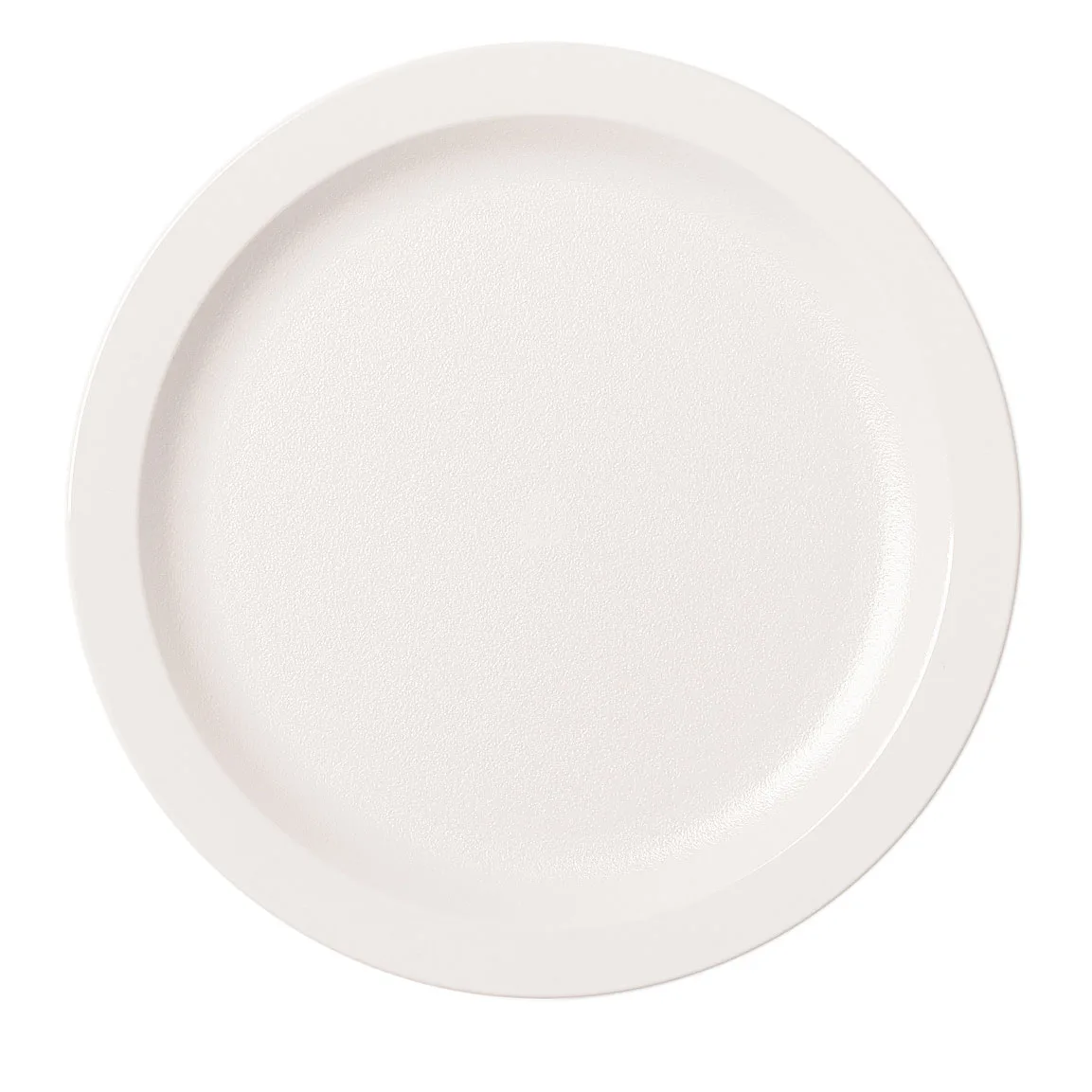 Cambro 9CWNR148 - 9" Round Plate, Narrow Rim, White Polycarbonate, 8-9", NSF Certified, Made In USA