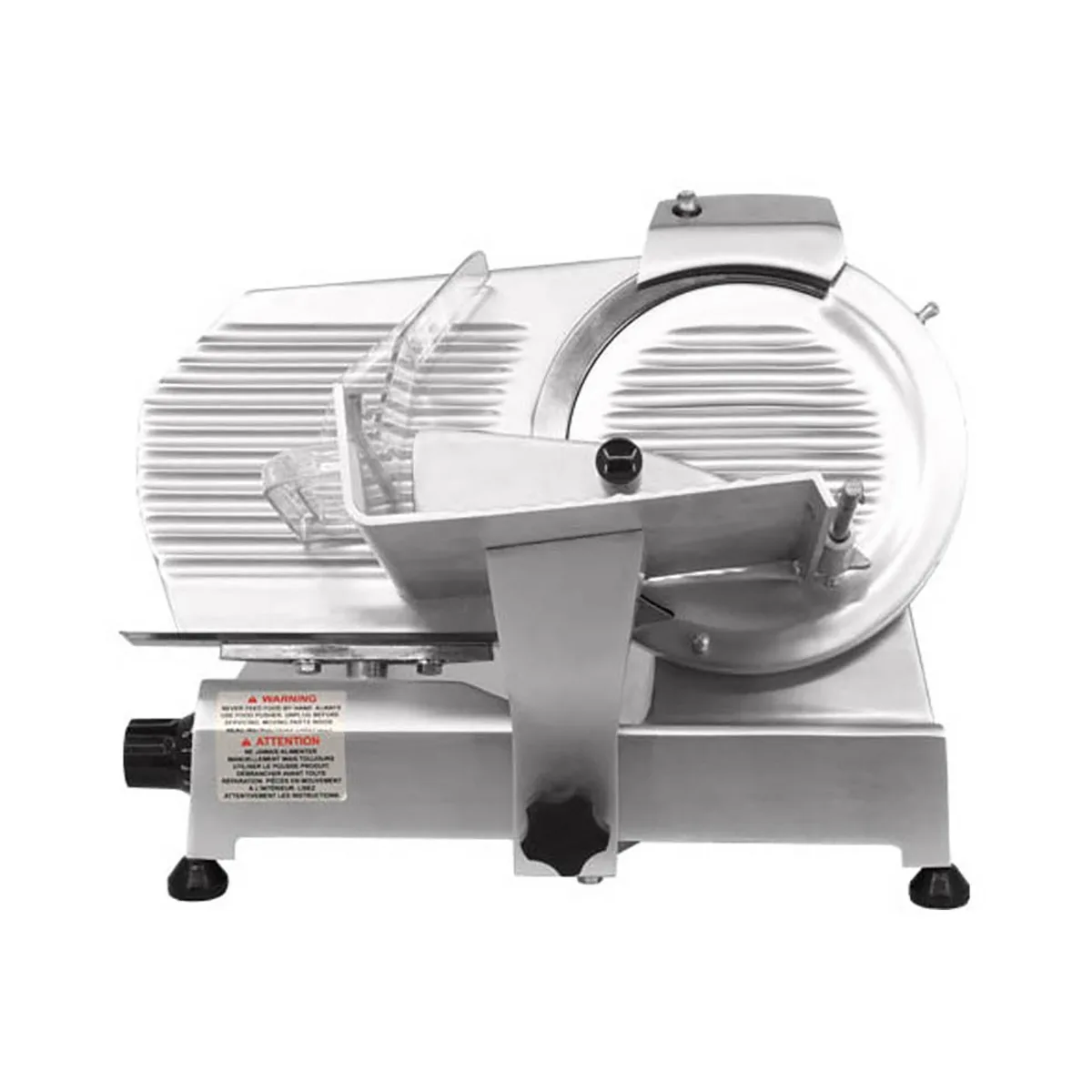 Omcan USA 13620 Meat Slicer – Gravity Feed, 10” Carbon Steel Blade, 1/3 HP 120V 60Hz, Anodized Al Body