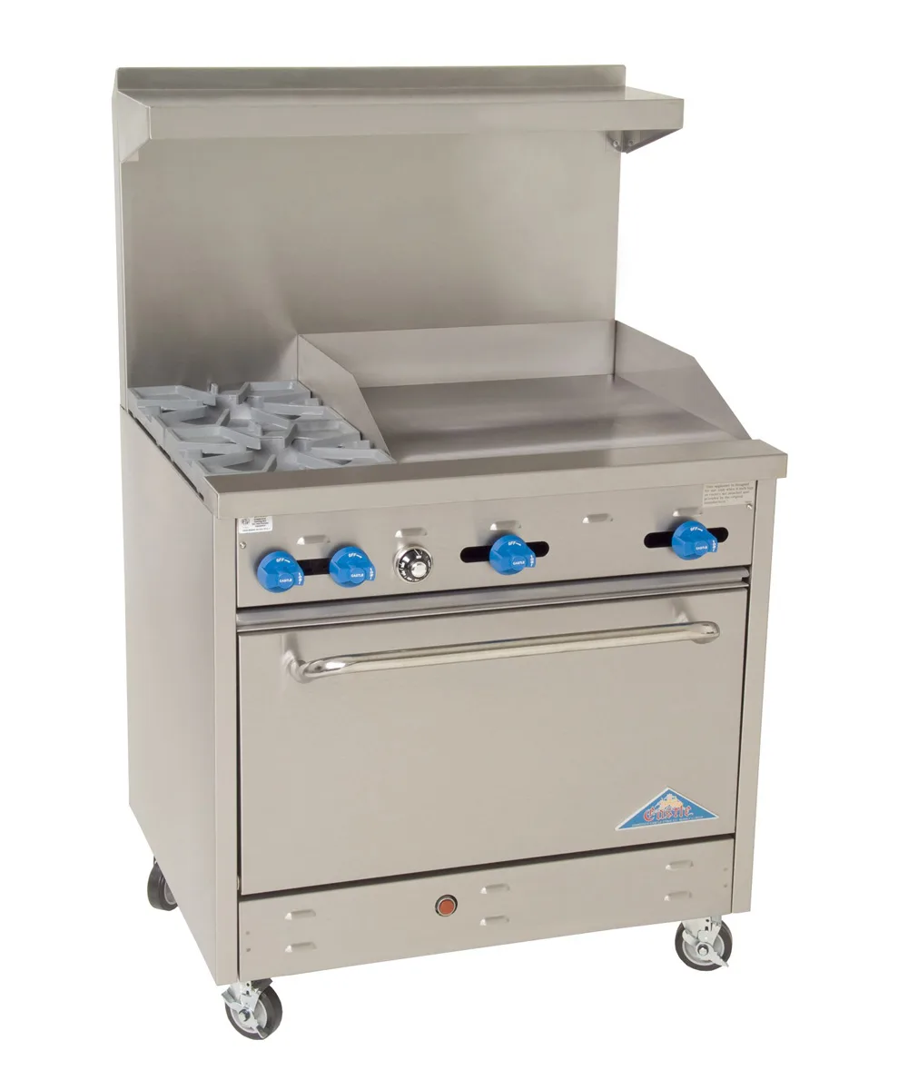 Comstock-Castle F330-24 36" Gas Range w/ (2) Open Burners, 24" Griddle, (1) Standard Oven, 132.000 BTU