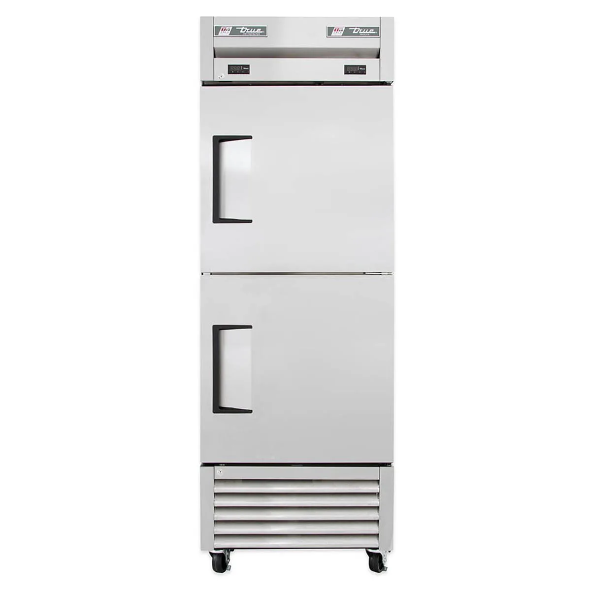 True T-23DT-HC 27" 1-Section Reach-In Refrigerator Freezer Combo w/ 2 Half Solid Doors