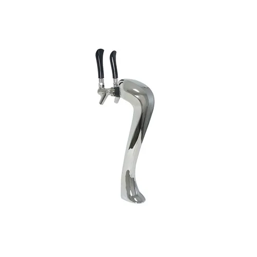 Perlick 4045-2B Sexy Draft Beer Dispensing Tower, Polished Chrome Finish, 2 Faucets