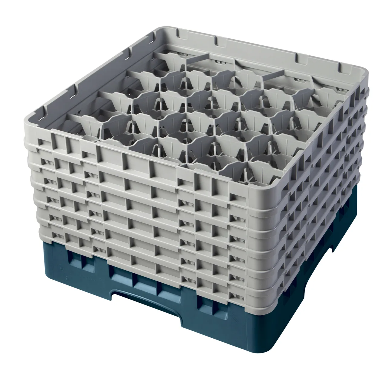 Cambro 20S1114414 Camrack Glass Rack, Teal, Full Size, 20 Compartments, 19-3/4" x 19-3/4", HACCP