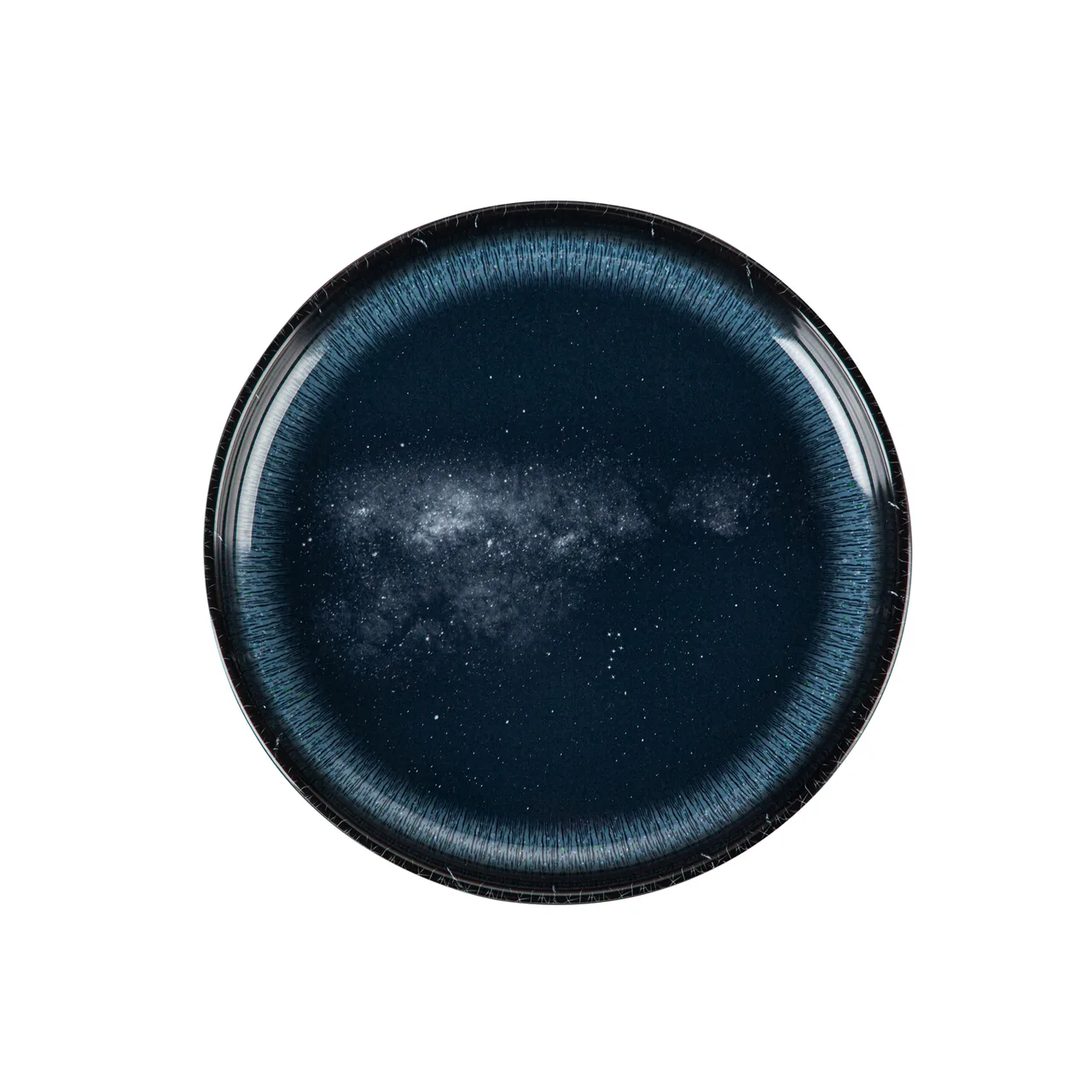 CAC China XGXY-7 Starry Night Blue Plate, 7-1/2" Dia x 7/8" H, Round Coupe, Curved Edge, 1 Dozen