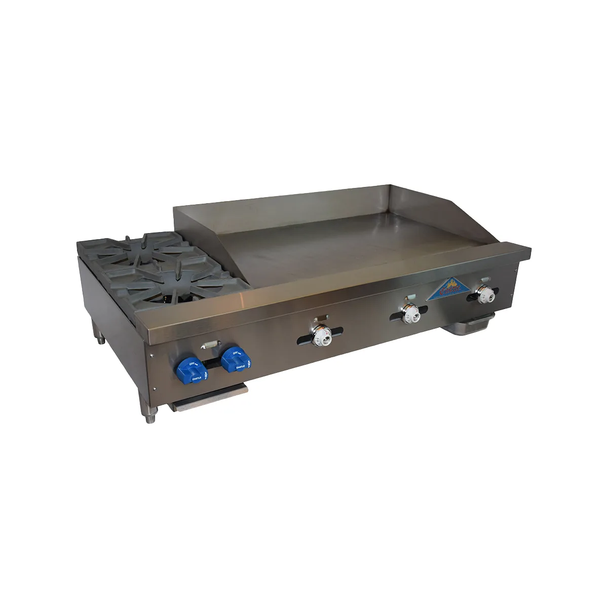 Comstock-Castle 3242-30 42" Countertop Gas Griddle/Hotplate Combo, Manual Controls, 120.000 BTU