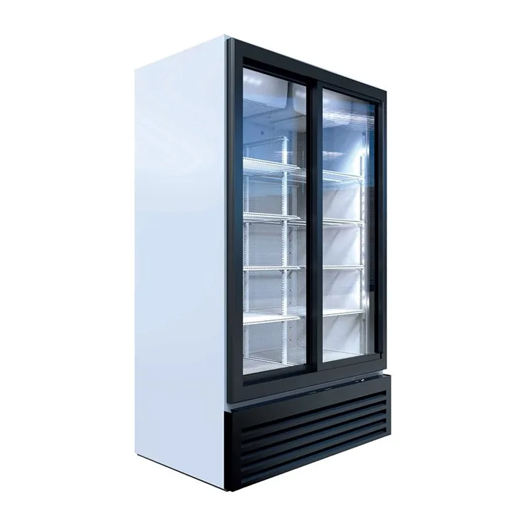 Beverage Air MT49-1-SDW 47" 2-Section Marketeer Glass Door Merchandiser in White, 39 cu. ft.