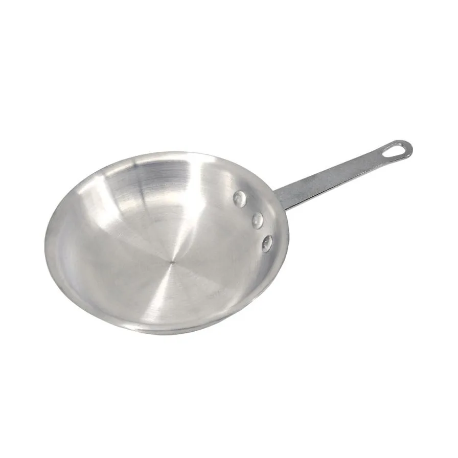 Omcan USA 43329 Fry Pan – 7" Diameter Aluminum Cooking Pan, Uncoated, Riveted Handle, NSF
