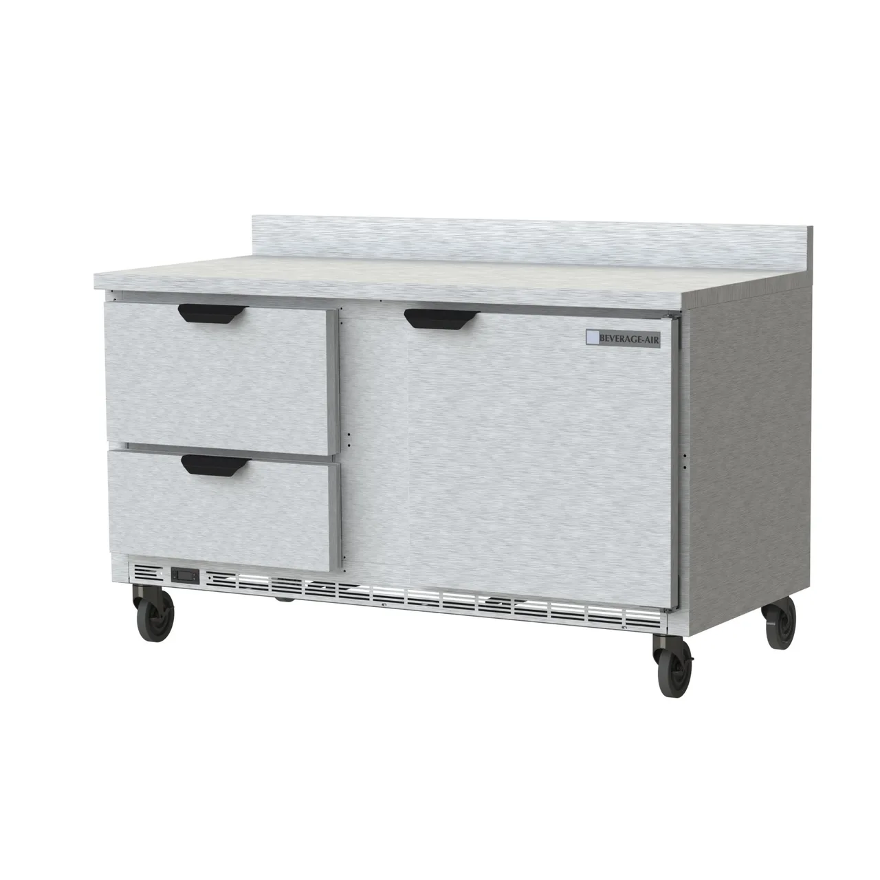 Beverage Air WTRD60AHC-2-FIP 60" 2-Section Worktop Refrigerator w/ 2 Drawers & 1 Door, 14.75 cu. ft.