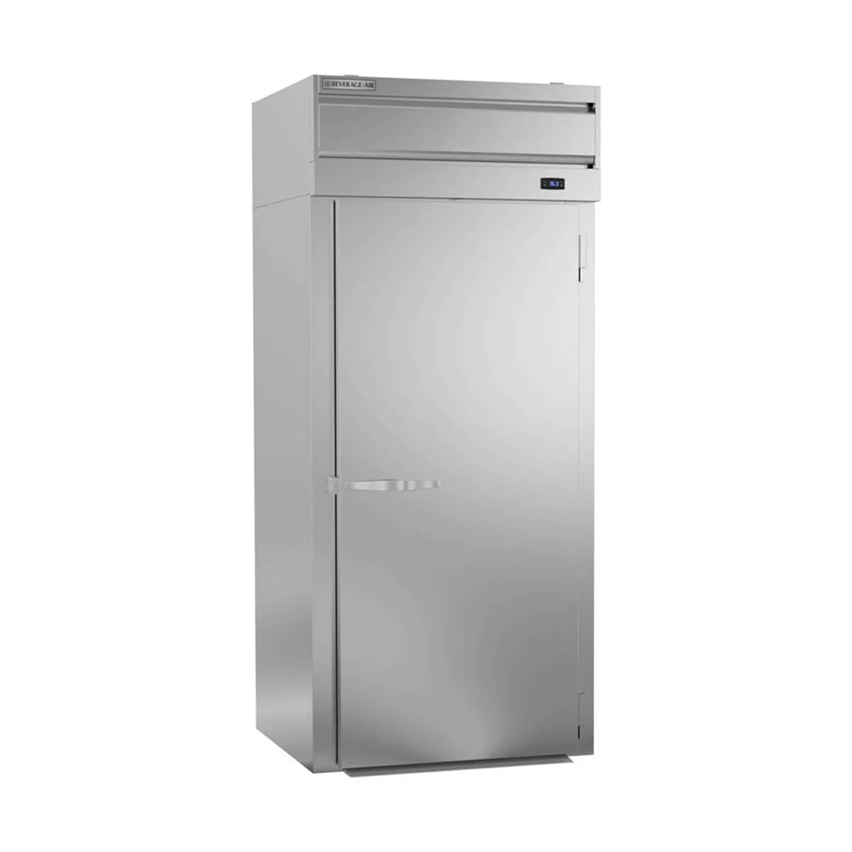 Beverage Air PRI1HC-1AS 36" 1-Section Solid Door Roll-In Refrigerator, Self-Contained, Aluminum Interior, 35 cu. ft.