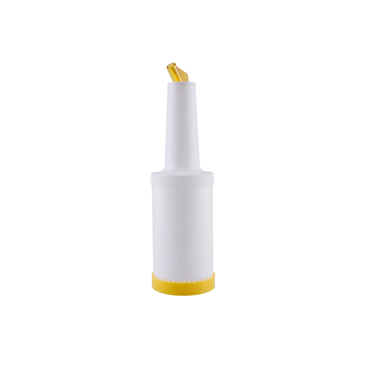 CAC China PRBT-1YL Pour Bottle with Spout and Lid, 1 Quart (32 oz), 3 3/4" Yellow, Complete Unit