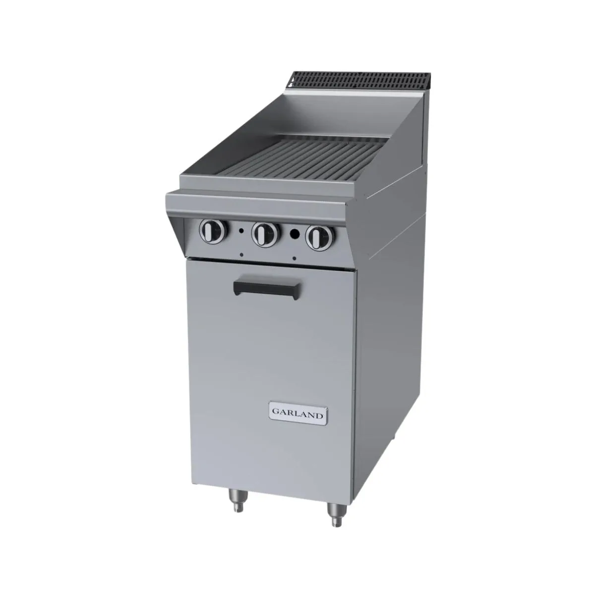 Garland US Range M17B Gas 17" Heavy Duty Range w/ 17" Full Briquette Charbroiler, (1) Cabinet Base, 45.000 BTU