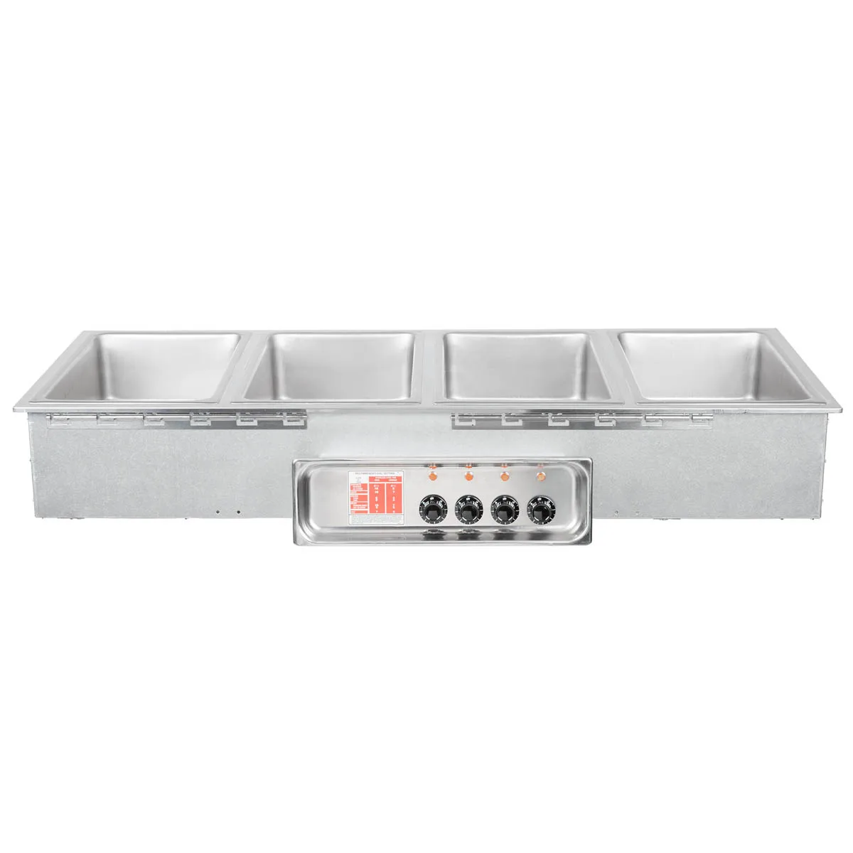 APW Wyott HFW-4DS Hot Food Well Unit, Drop-In, Electric, (4) 12" X 20" Wells