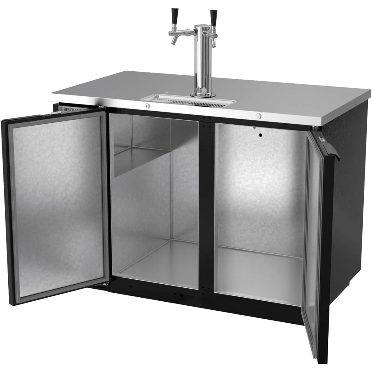 Beverage Air DD50HC-1-B 50" Draft Beer Cooler w/ 2 Kegs, 17.86 cu. ft., 1 Dual-Tap Tower