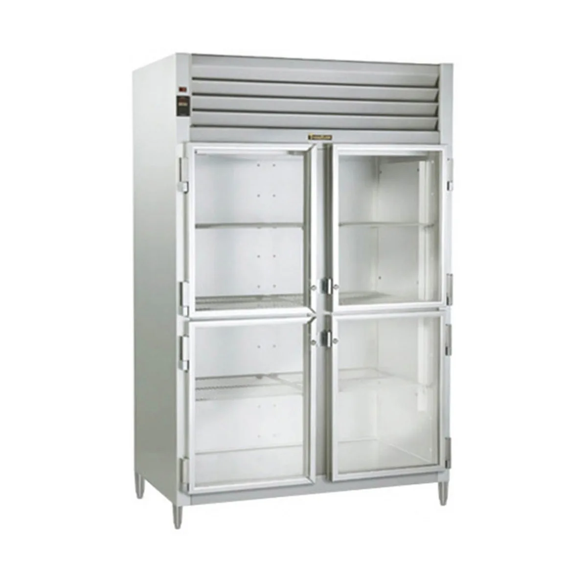Traulsen RHT232N-HHG 52" 2-Section Reach-In Refrigerator w/ 4 Glass Half-Doors, Remote, 46.9 cu. ft.