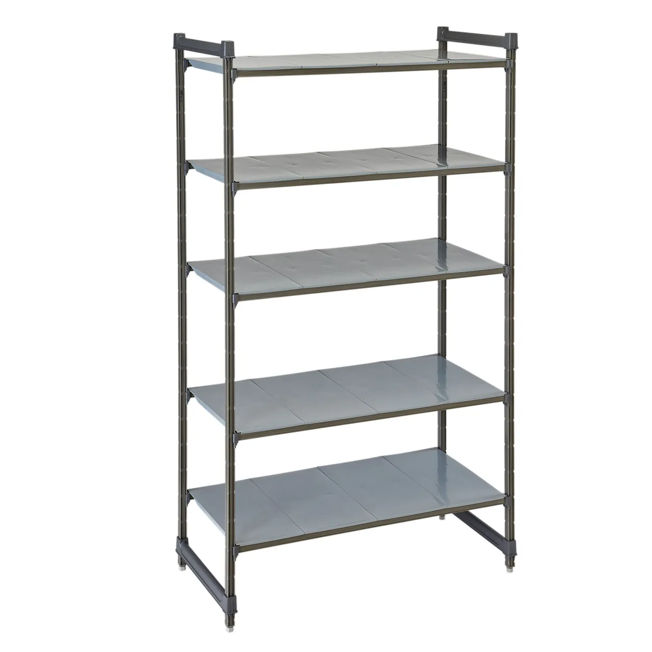 Cambro CBU245484S5580 Camshelving® Basics Plus Solid 5-Shelf Starter Unit - 24" x 54" x 84"