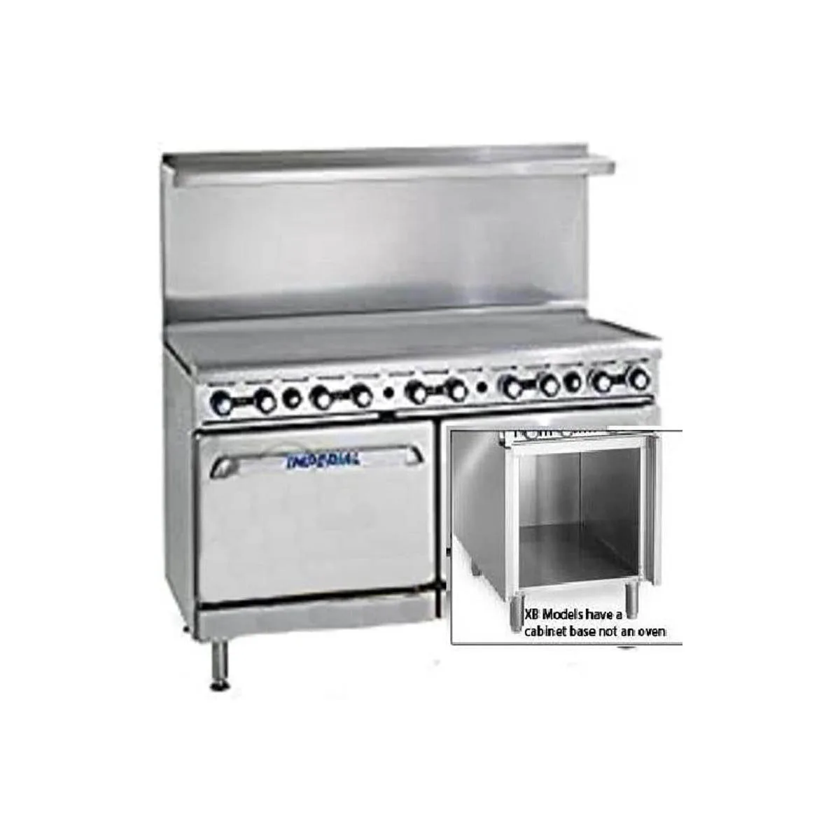 Imperial IR-G72-XB 72" Gas Restaurant Range w/ 72" Full Griddle, (1) Standard Oven, (1) Cabinet Base, 155.000 BTU