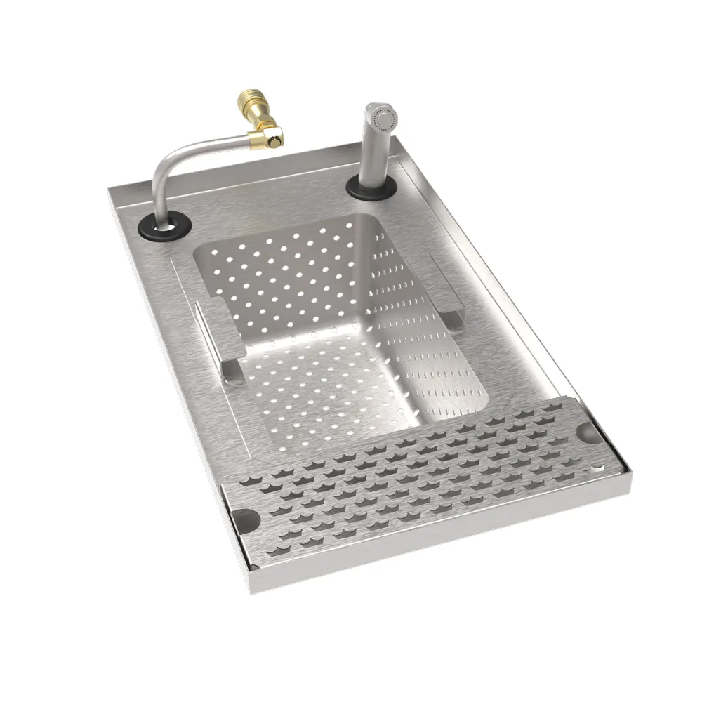 Krowne MW-WD12 Movewell Dump Sink Modular Insert, 12"W X 21"D X 6"H, Wide Wash