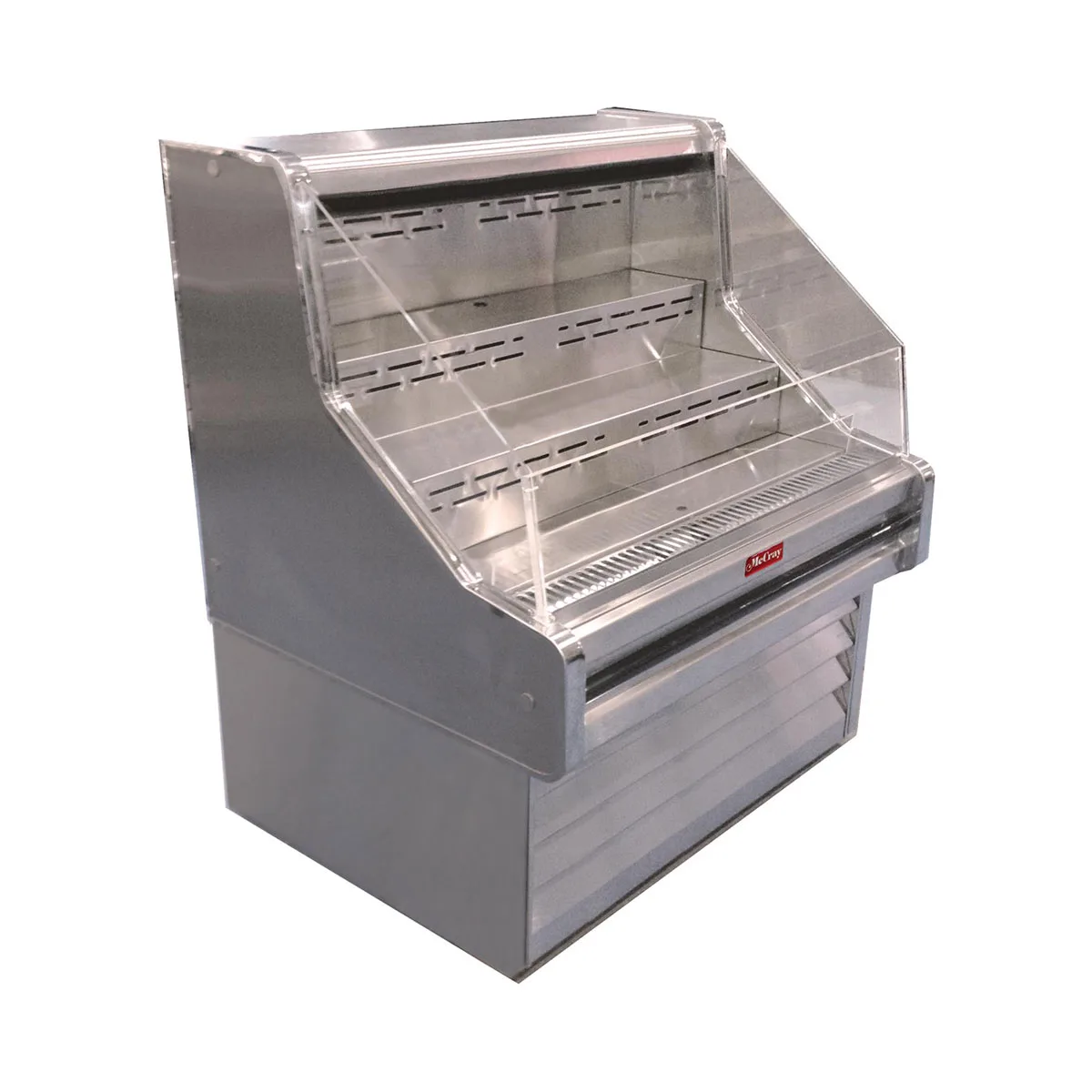 Howard-McCray SC-OS35E-4-S-LED 51" Horizontal Impluse Open Merchandiser, Stainless Steel, Self-Contained
