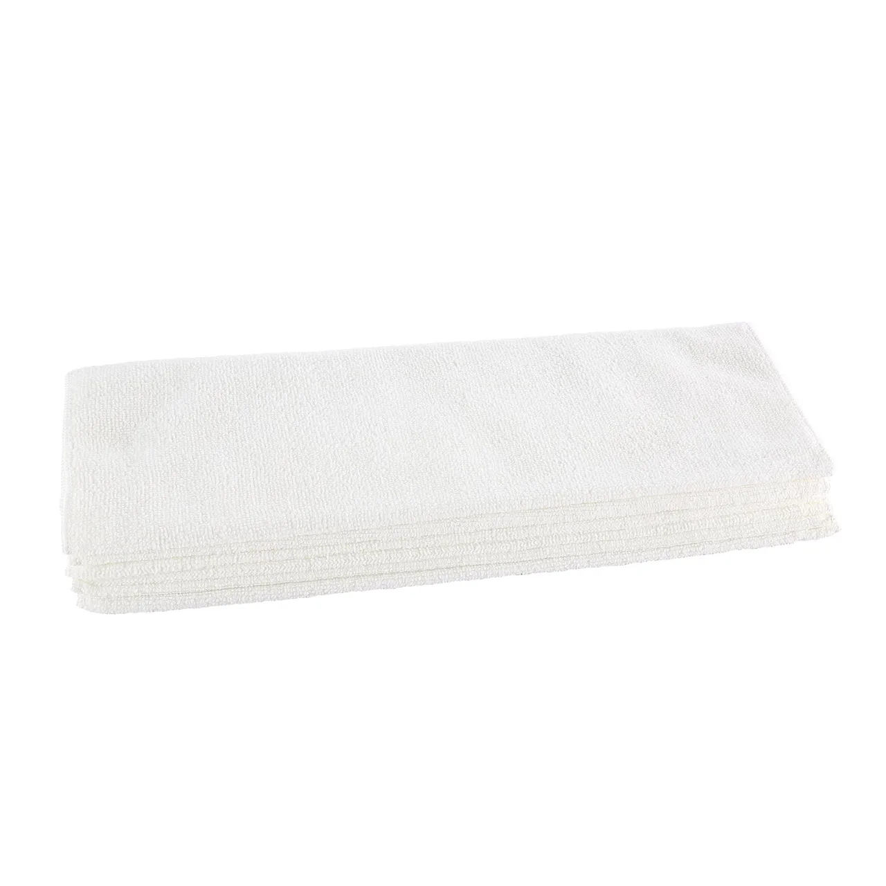 CAC China CLMF-16WT Microfiber Cleaning Cloth, 16" x 16", White, Ultra-Soft - 6/Pack