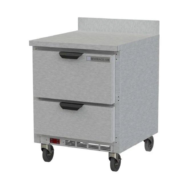 Beverage Air WTFD27AHC-2 27" 1-Section Worktop Freezer w/ 2 Drawers, 6.13 cu. ft.