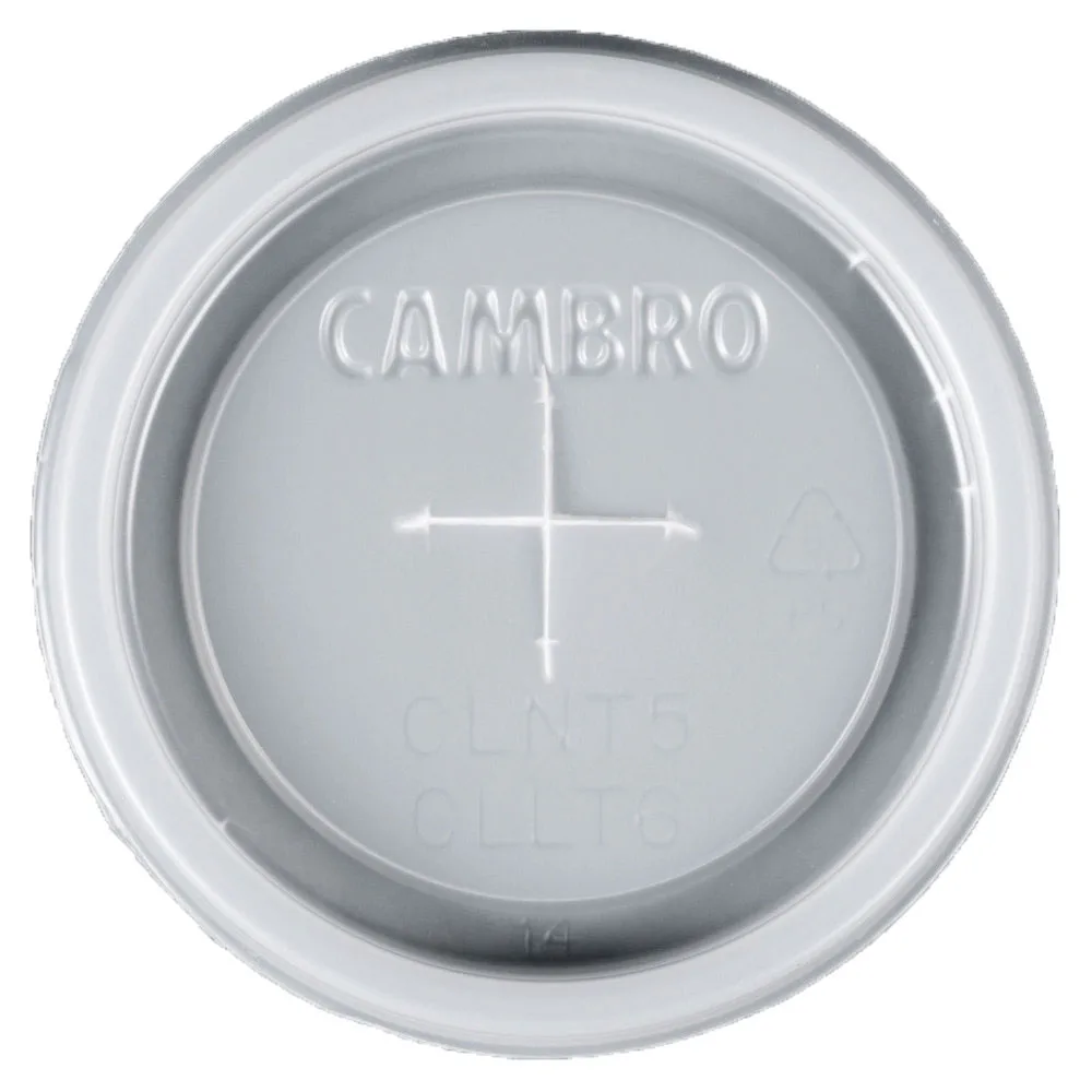 Cambro CLNT5190 CamLid® Disposable Lid Fits Newport Tumbler #NT5, Translucent - 1500/Case