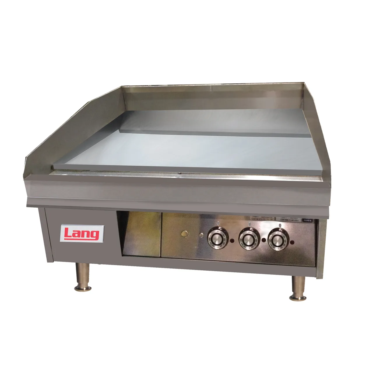 Lang 148TC 48" Countertop Electric Griddle with 48" x 23" Surface, Chrome Plate, Thermostatic Controls