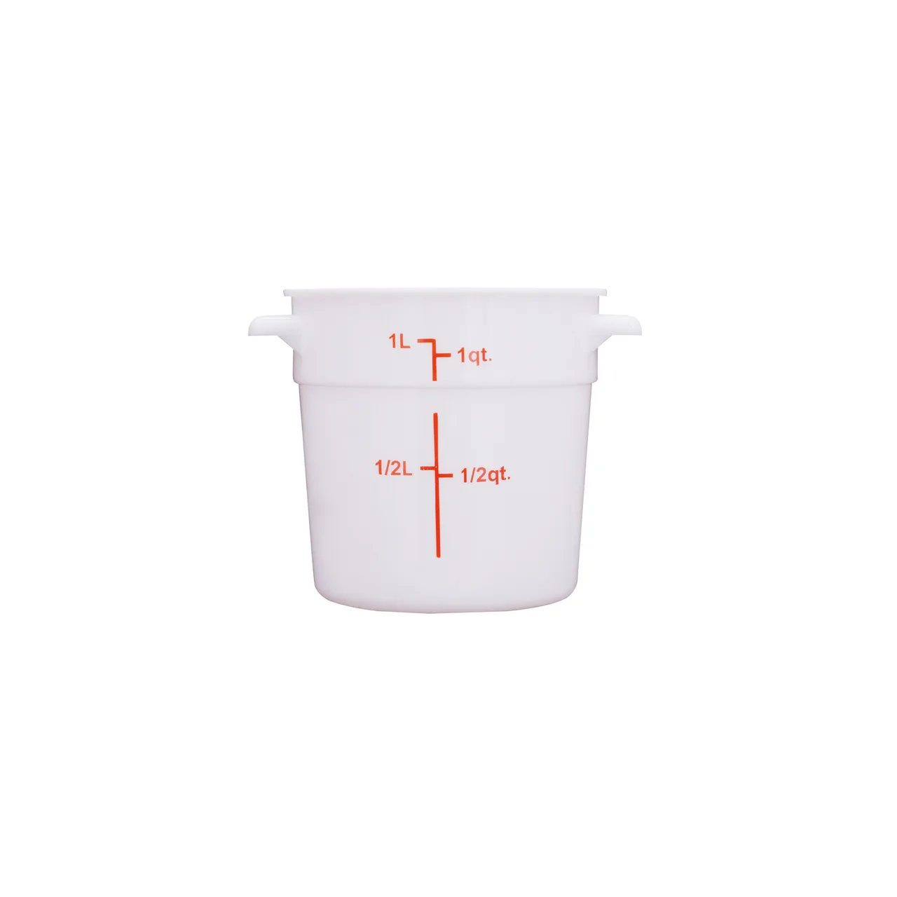 CAC China FS3P-1W Food Storage Container, 1 Qt Round Stackable, Polypropylene White, BPA‑Free, NSF
