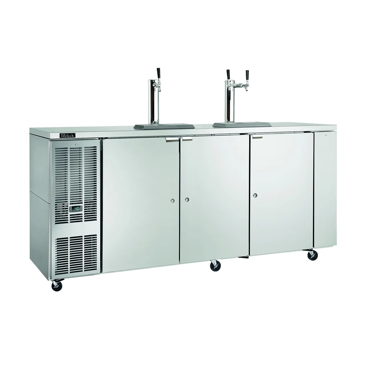Perlick DDC92 92" Draft Beer Cooler, 4 Half‑Barrel Capacity, 1/4 HP, R290, Auto Defrost, NSF
