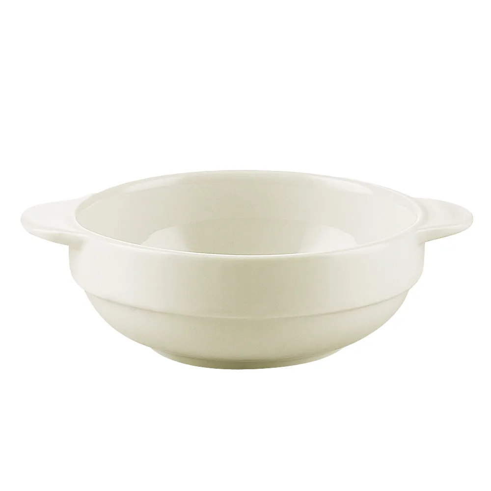 CACChina REC-58 Soup Bowl, 8 oz., 6" L x 4-5/8" W x 1-3/4" H, Ceramic, White, Dishwasher - Dozen