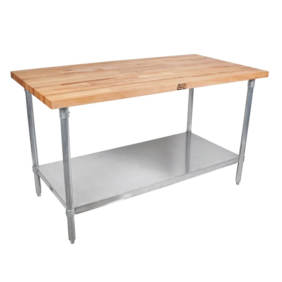 John Boos JNS20A Work Table, Wood Top, 108"W X 36"D X 35"H Overall Size