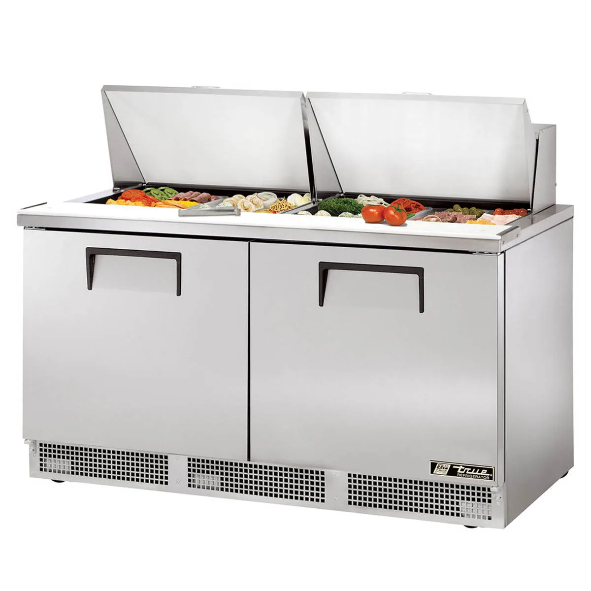 True TFP-64-24M-HC 64" Mega Top Sandwich/Salad Prep Table w/ 2 Doors, 24 Pans