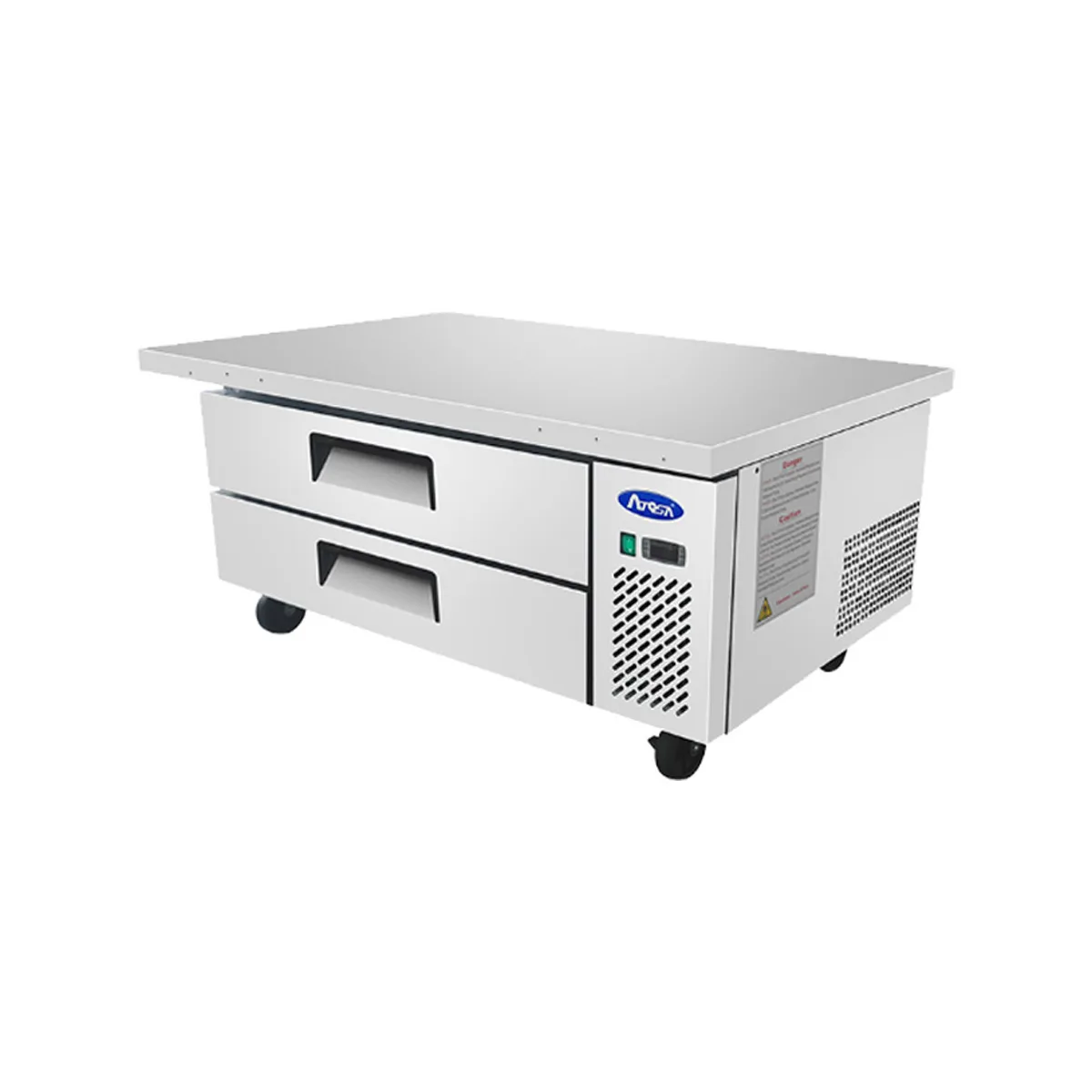 Atosa USA MGF8452GR 60" 2 Drawers Refrigerated Chef Base, Includes (6) 12 x 20 pans, 8.4 cu. ft.
